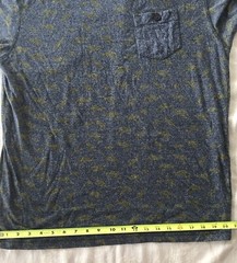 Creative Destruction Short Sleeve T-Shirt Men’s L Blue with Yellow Kangaroos