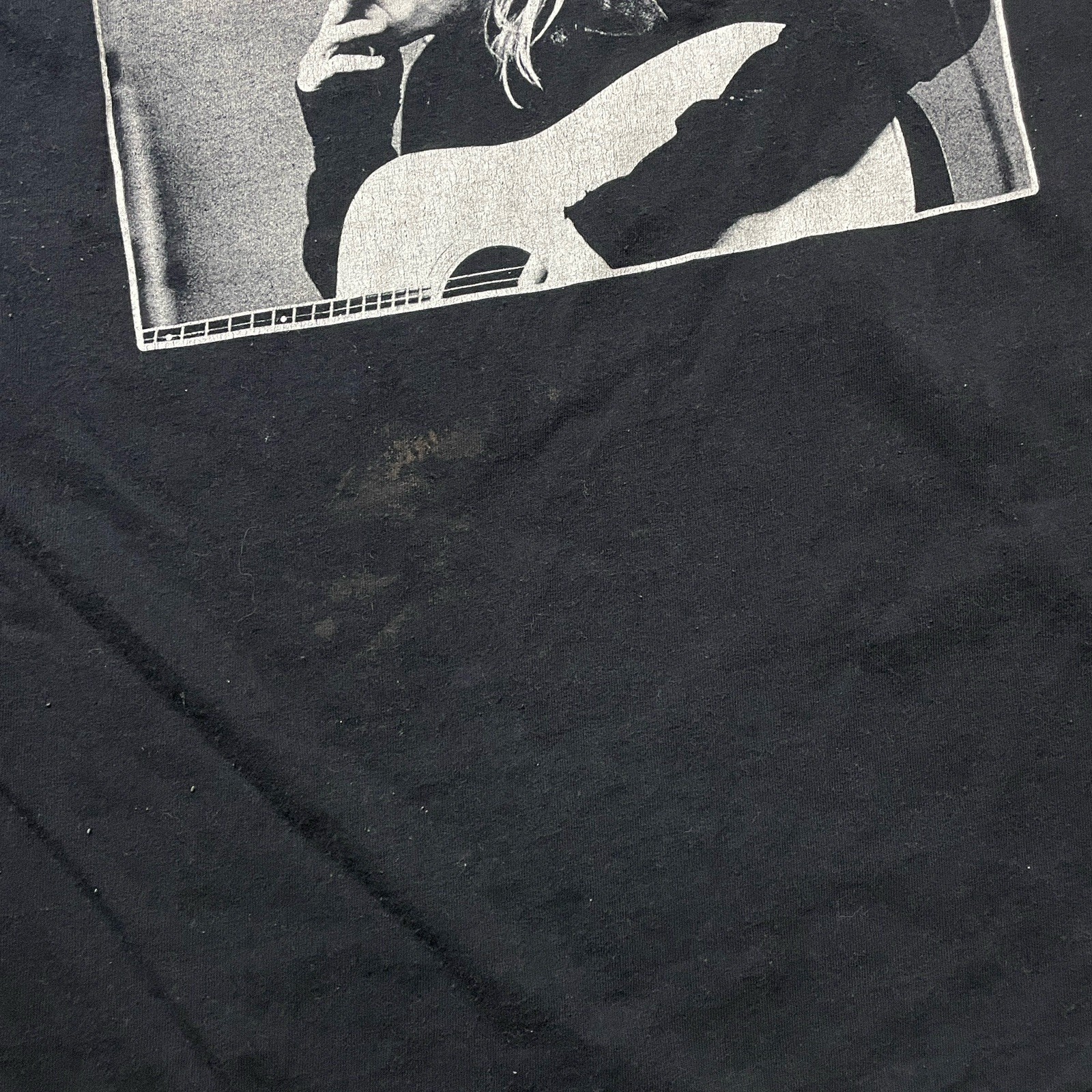 Kurt Cobain Portrait Graphic T Shirt Large Nirvana Grunge Music Tee Bleach Stain gallery