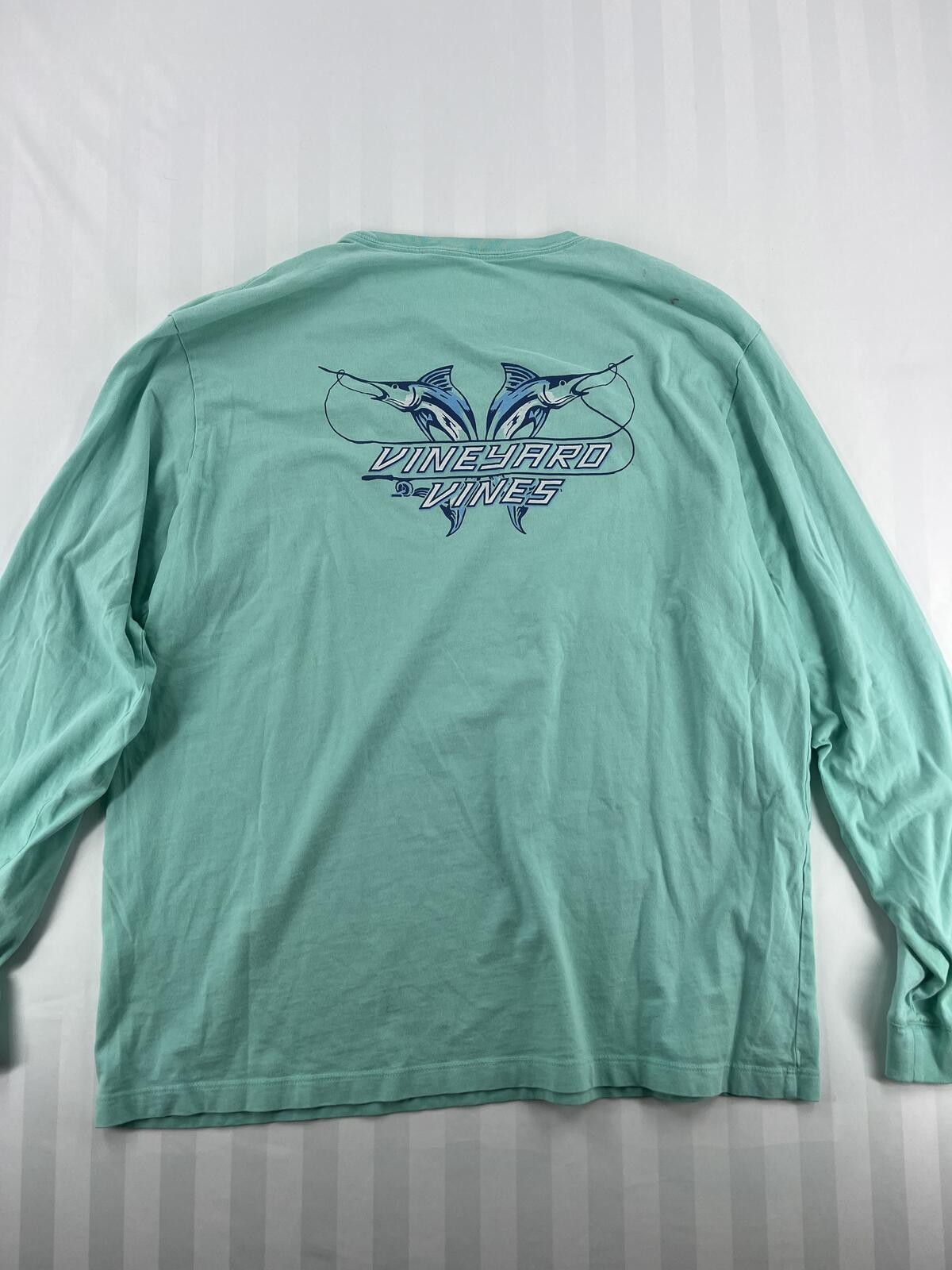 Vineyard Vines Mint Green Long Sleeve Pocket Graphic T-Shirt Men's L gallery