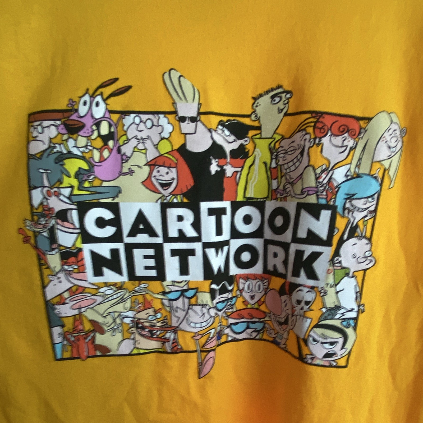 Cartoon Network Men's L Yellow Graphic Logo Crew Neck Short Sleeve Cotton Tee gallery
