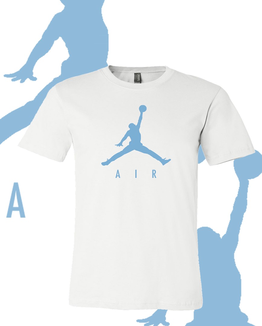 Men's Basketball AIR Baby Blue MJ Sports T-Shirt Tee Fast Ship!! gallery