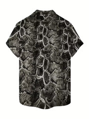 Featuring a Snake Skin Pattern – 3D Print Hawaiian Shirt – Adults & Youth