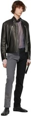 Maison Margiela mesh layered long sleeve t shirt / black white