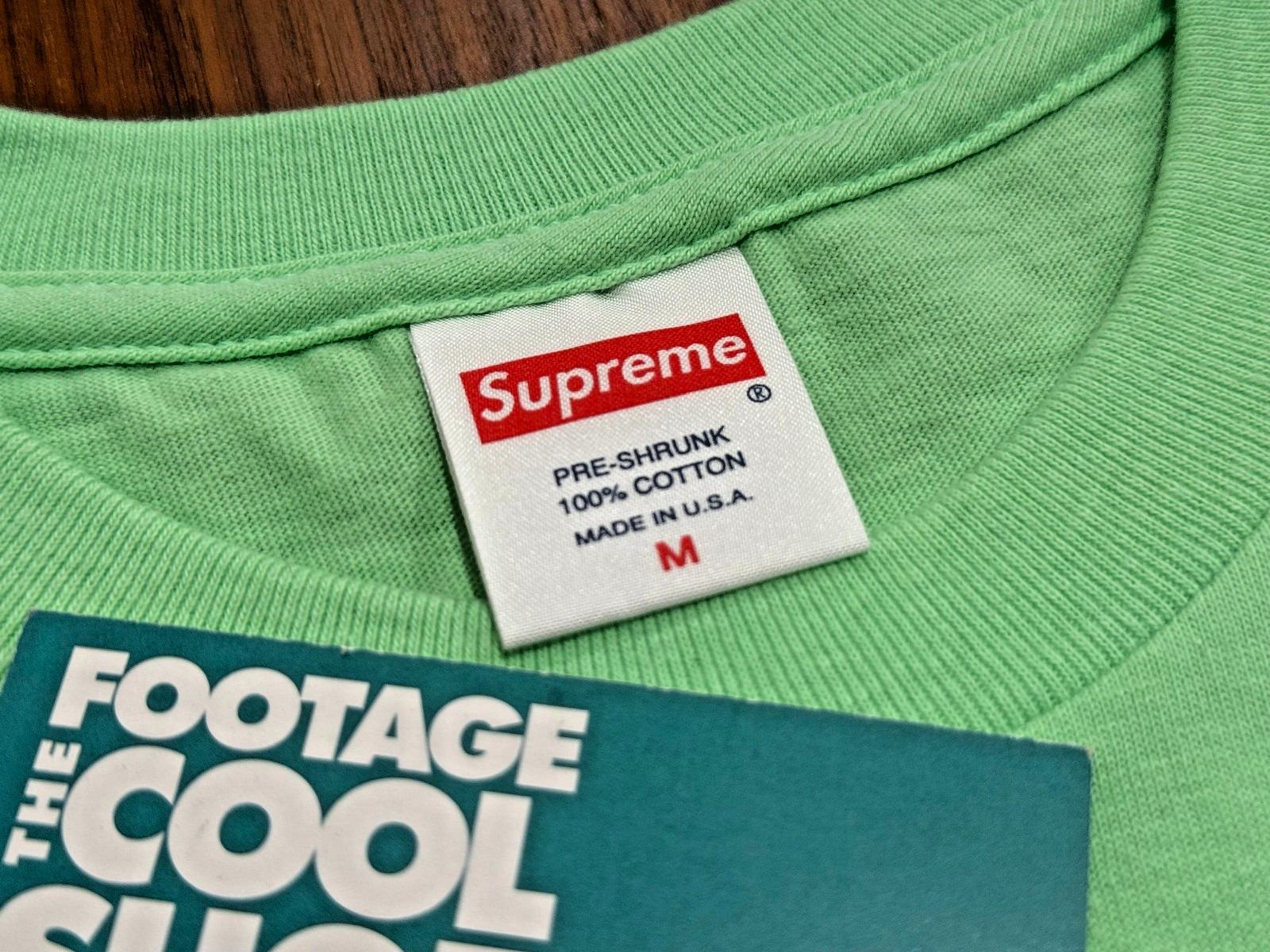 2016 SS16 SUPREME MOTION LOGO BOX LOGO TEE SHIRT ACID GREEN BLACK VANS ERA M gallery