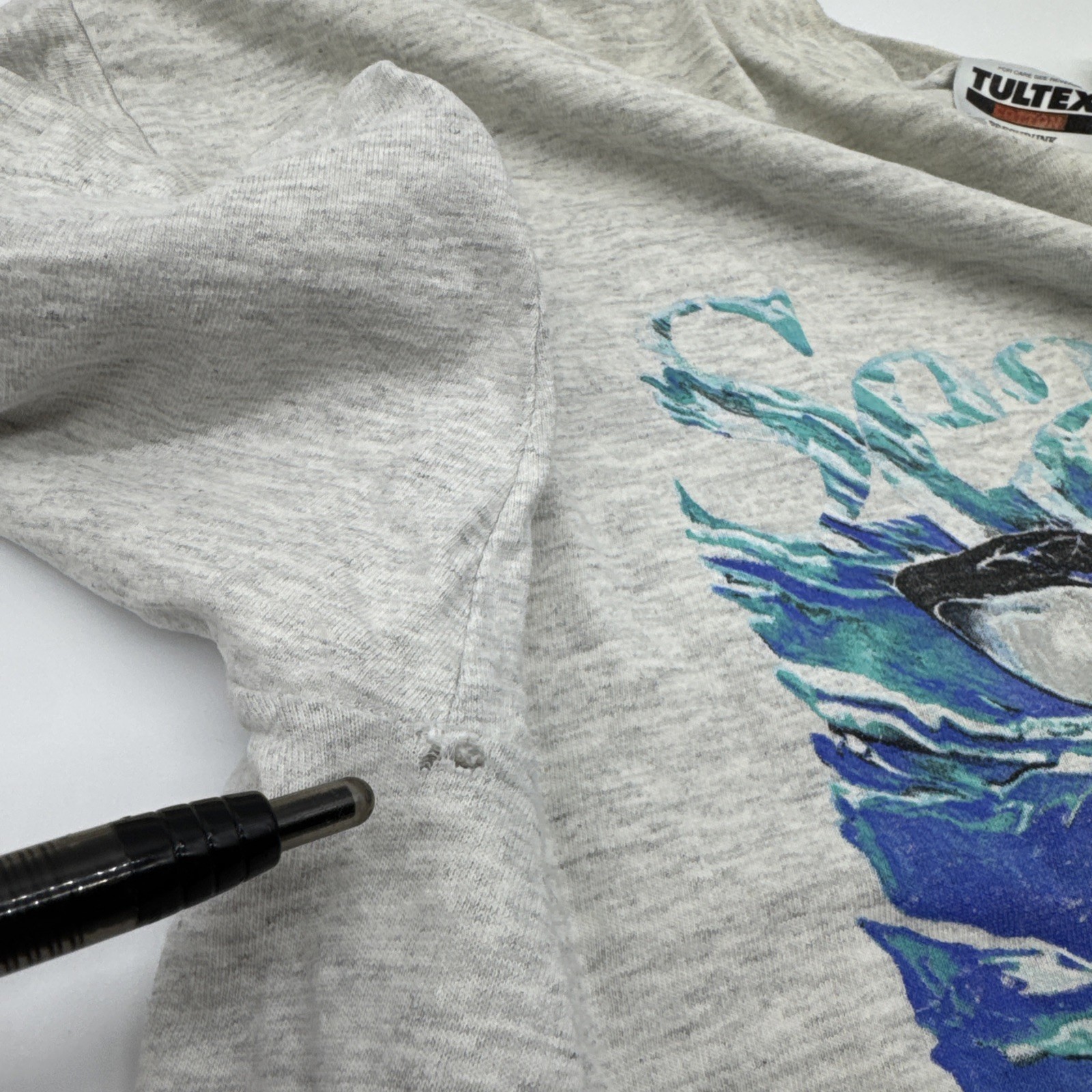 Rare Vintage 90s Sea World Animal Tee Tultex XXL Gray Shirt Promo Art Nature gallery