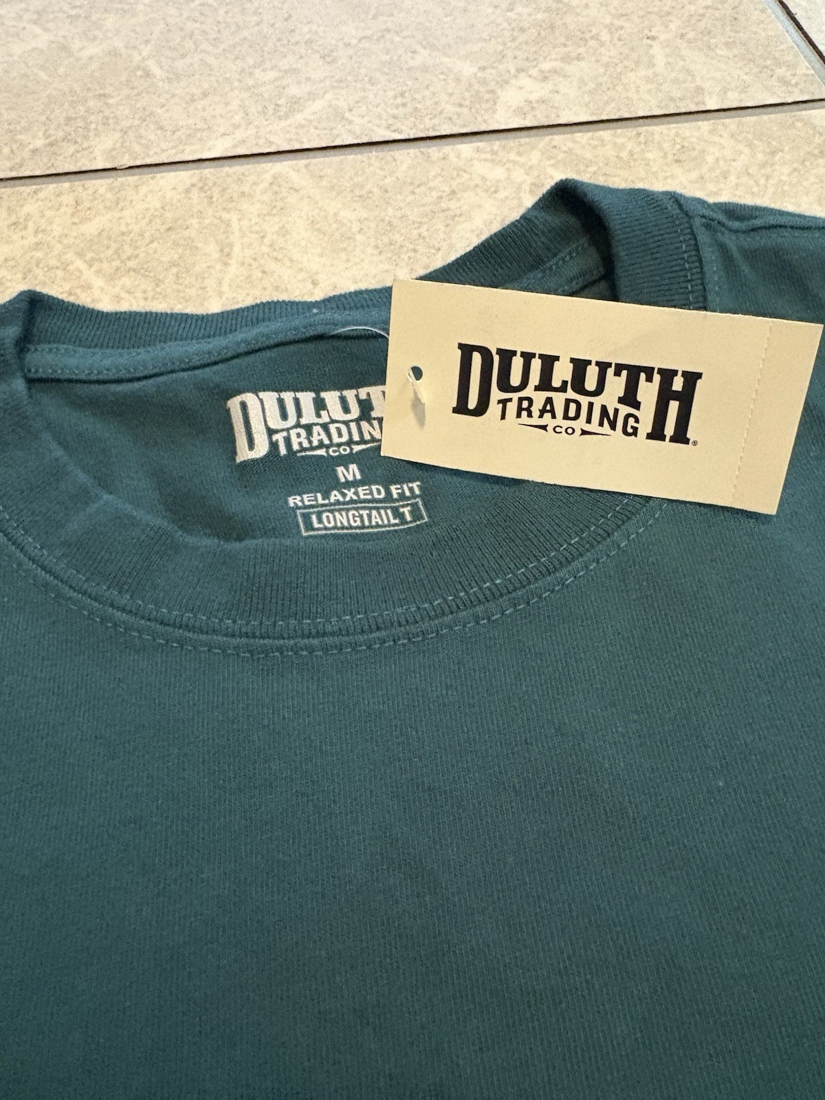 Duluth Trading Co. Men's Longtail Relaxed Fit Short Sleeve T-Shirt M Green NWT gallery