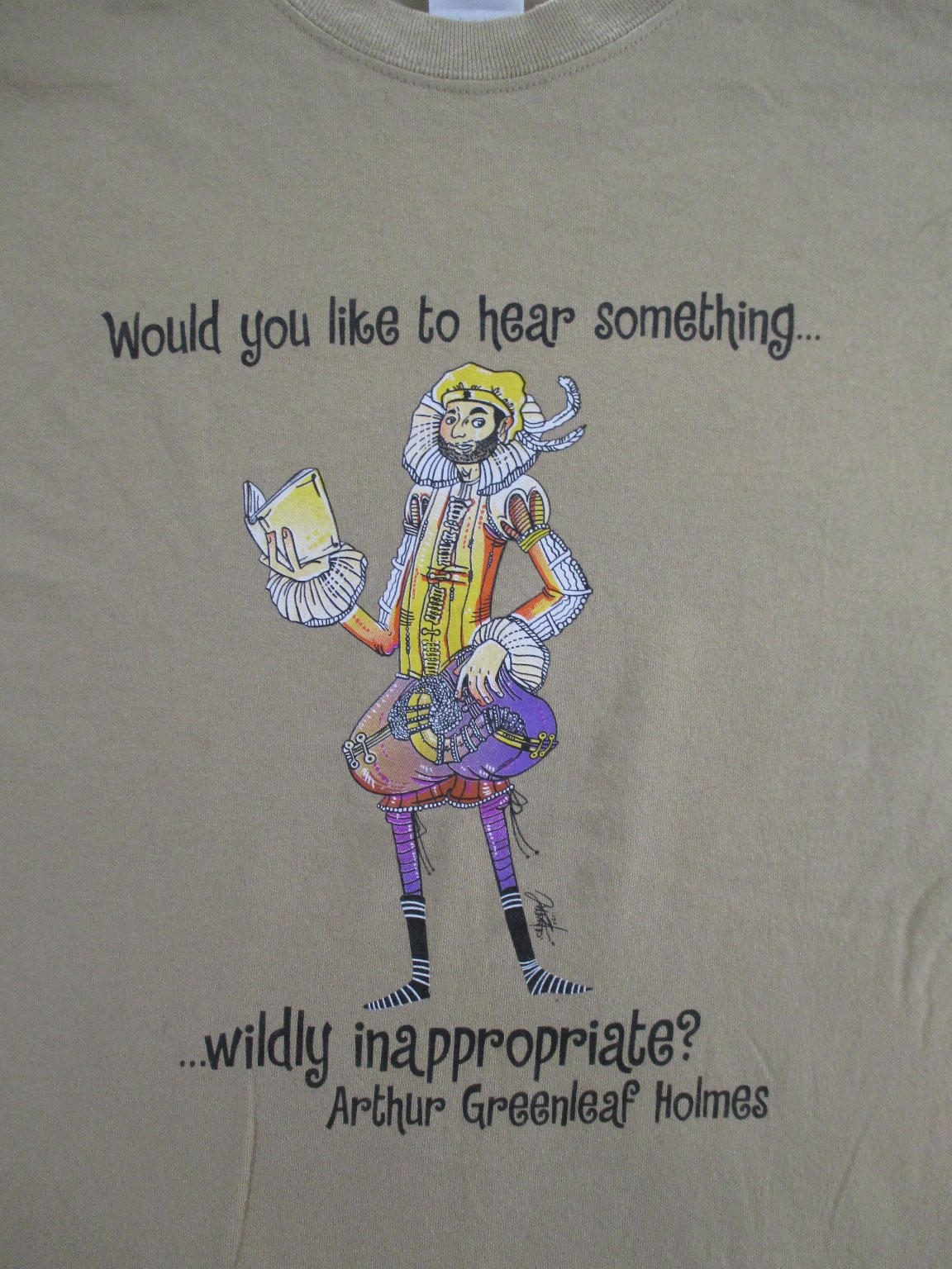 Arthur Greenleaf Holmes Shirt Mens XL Renfaire Comedy Graphic Print Novelty Tee gallery