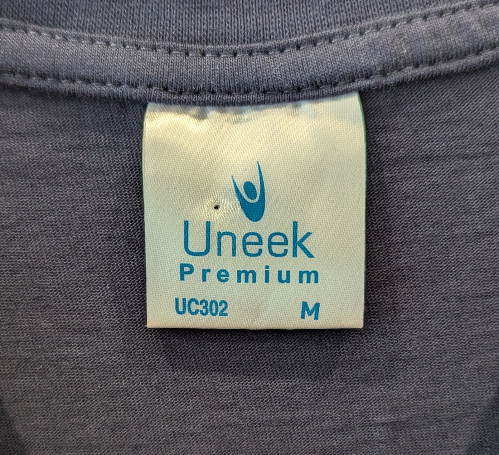 Uneek Premium Mens T-shirt Size Medium Navy Blue 100% Cotton Shirt Sleeved VGC gallery