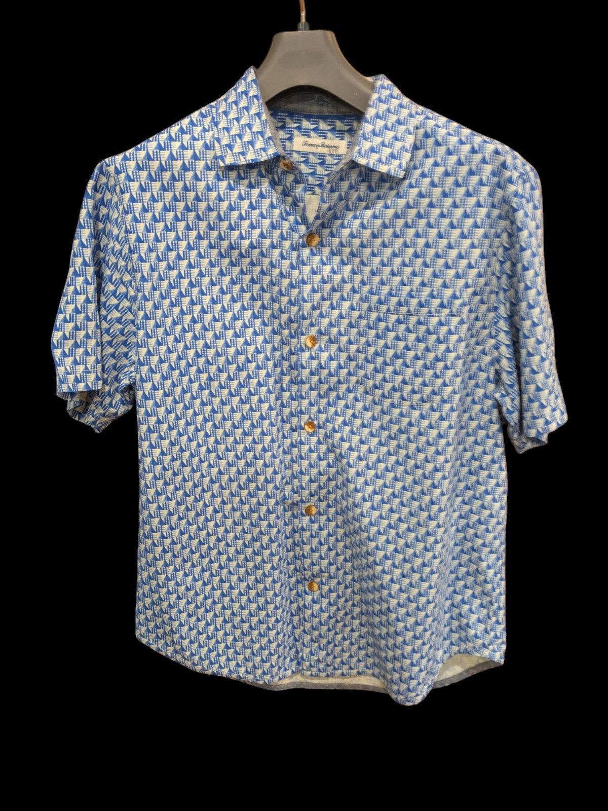 Prana Button Up Short Sleeve Organic Cotton/Recycled Polyester Medium gallery