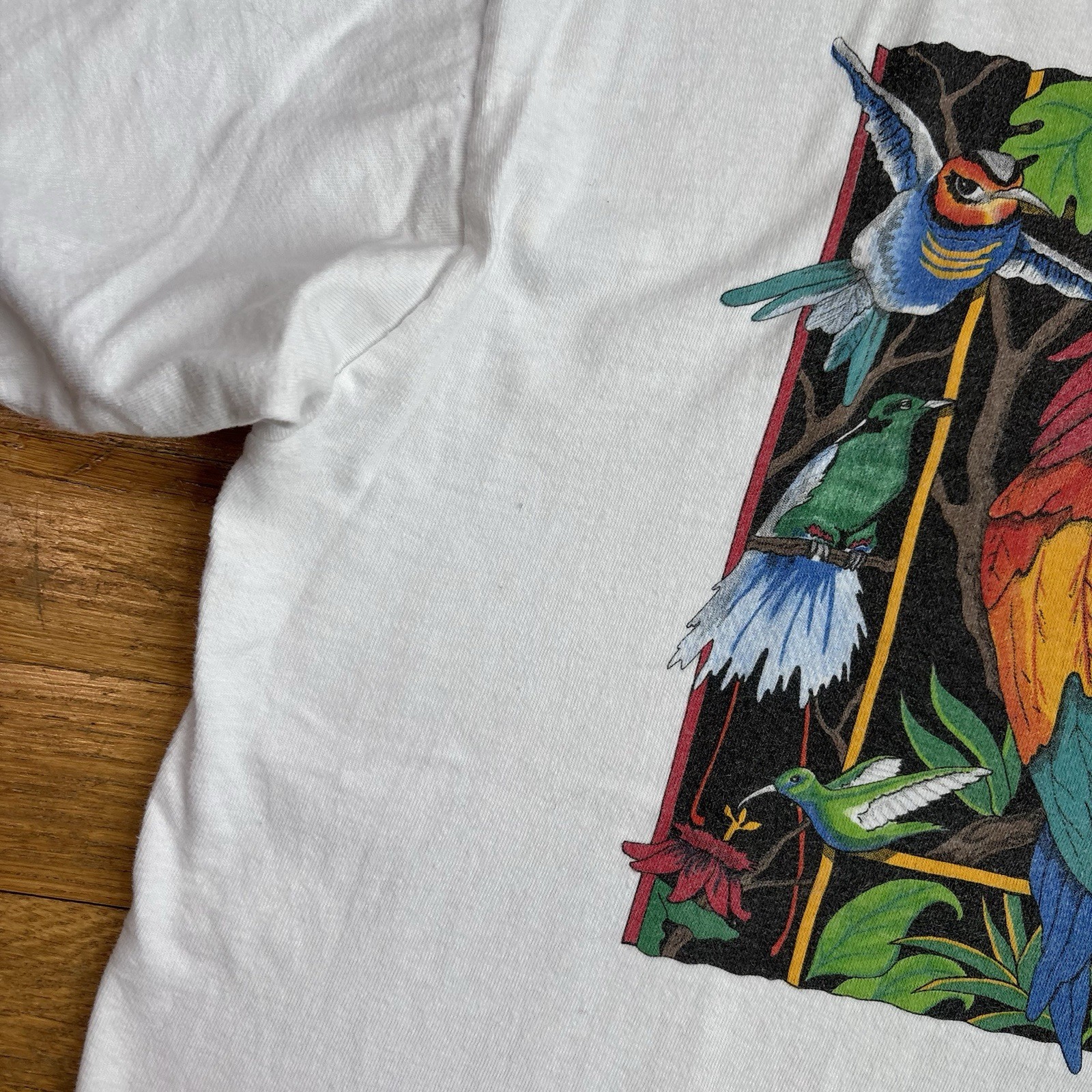 Vintage Nature Shirt Rainforest Jungle Friends Of The Forest White Sz XL gallery