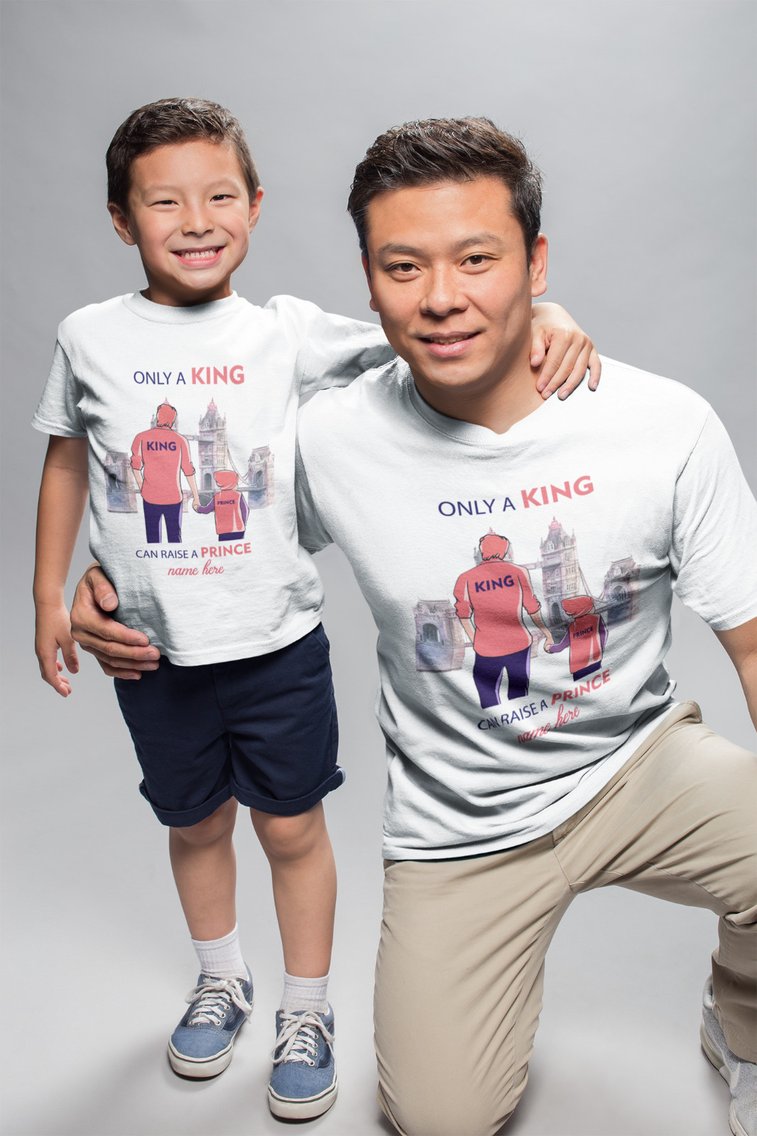 Personalised Father Son Pack T-Shirt, Customised Father’s Day tshirt, gift top