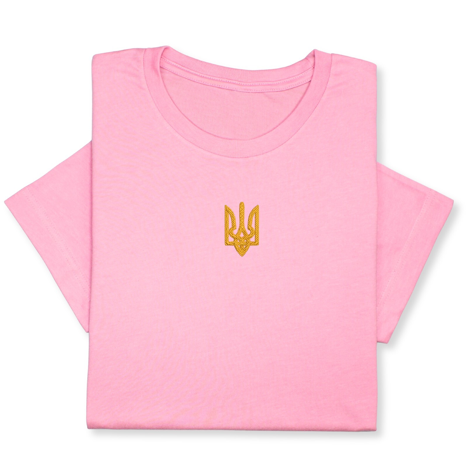 Custom Embroidered Ukrainian Coat of Arms T-Shirt Patriotic Ukraine Emblem Tee gallery