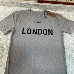 NOBULL T-Shirt M Tee Battersea LHG Small Gray London Graphic Short Sleeve NEW