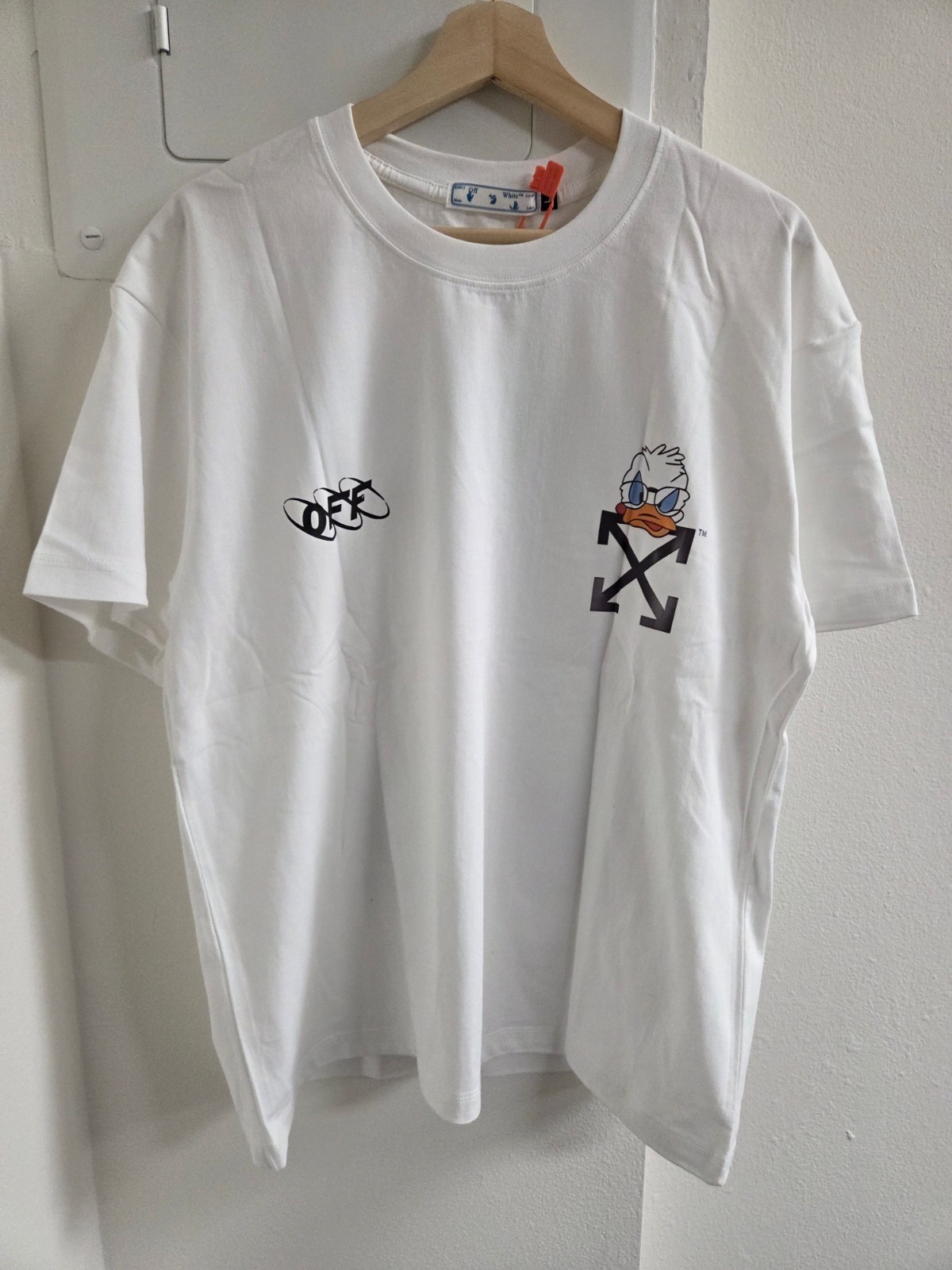 Off-White X Donald Graphic Print White T-Shirt Cotton Regular Fit S/M/L/XL gallery