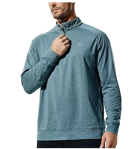 Haimont Men’s 1/4 Zip Pullover Shirt Long Sleeve Lightweight Quick Dry XXL