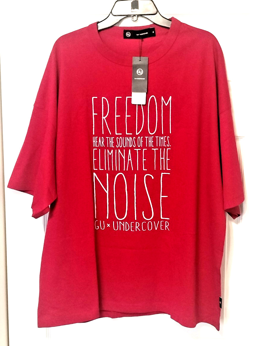 NWT Undercover x GU Jun Takahashi Freedom Noise Red T-Shirt Size XL