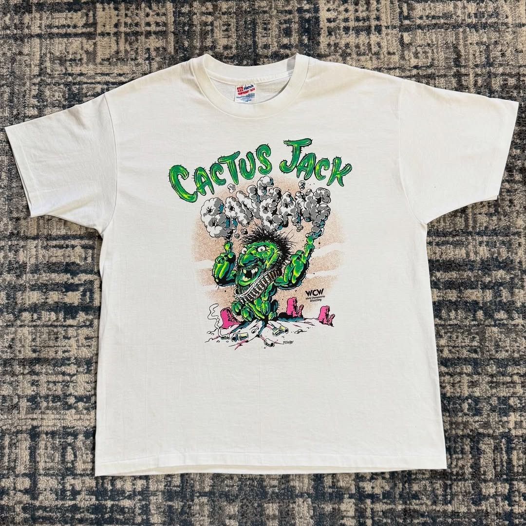 1991 WCW CACTUS JACK Vintage T-Shirt Reprint