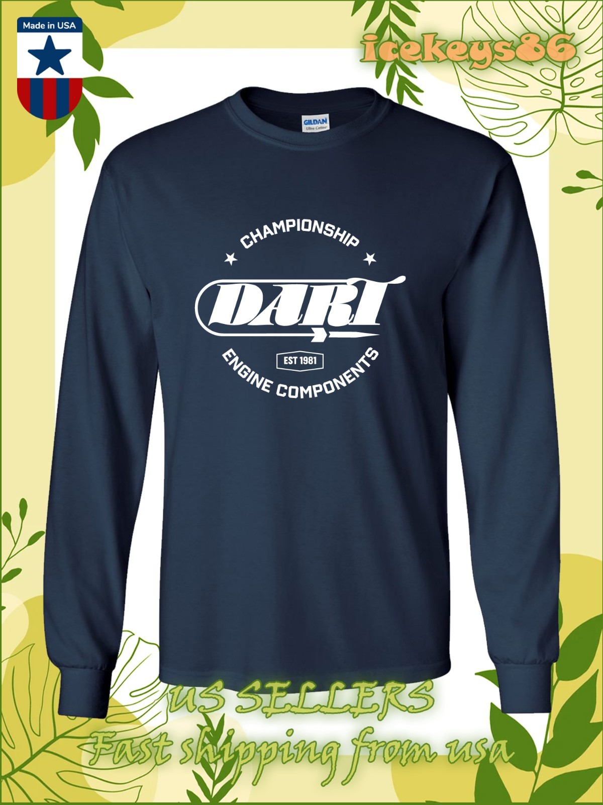 Dart Championship Engine Logo Men's Long Sleeve T-Shirt American Size T-Shirt gallery