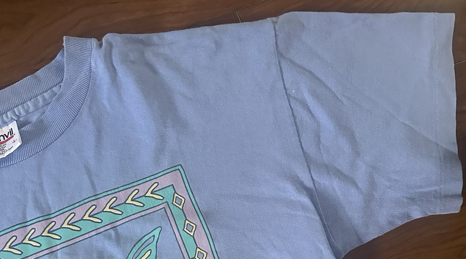 VTG Anvil Cape Cod Massachusetts Single Stitch T-Shirt Large Tribal Fish Blue gallery