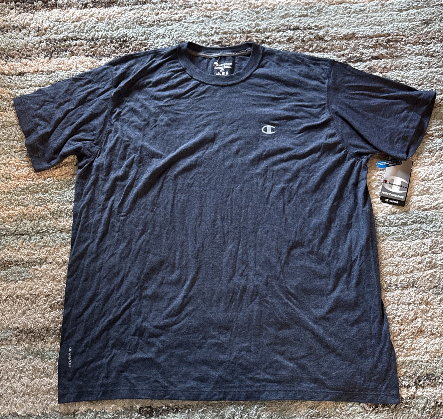 Champion Shirt Men's 2XL Vapor Cotton Blue Activewear Casual Tee gallery