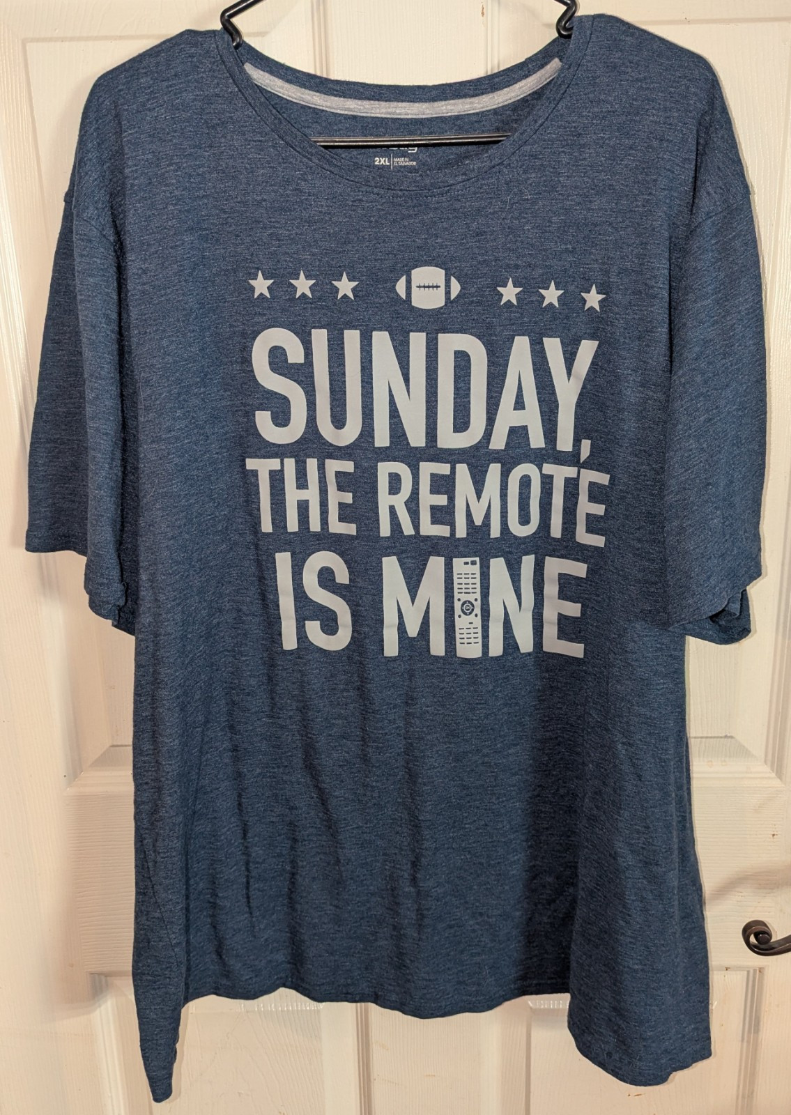 Men’s BCG Football Graphic T-Shirt Short Sleeve Blue-Gray Size 2XL