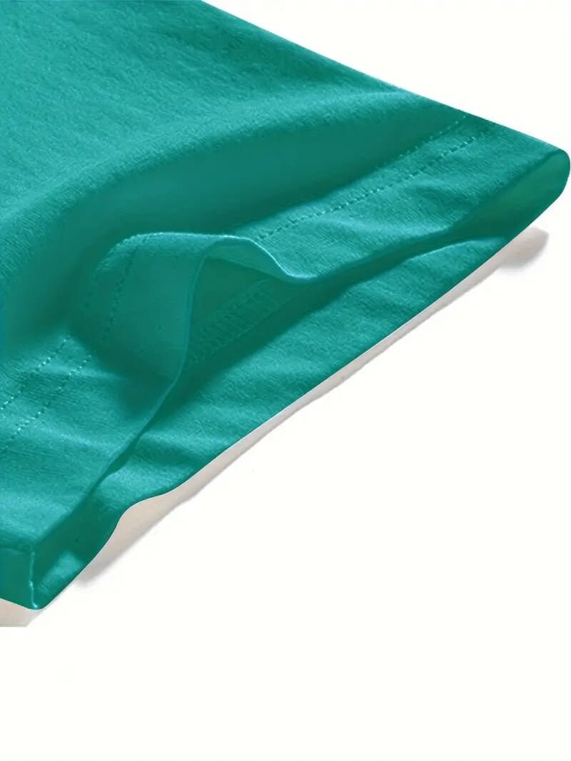 Men's Classic Solid Plain Cotton Round Hem Scallop Essentials Tshirt S-2XL gallery