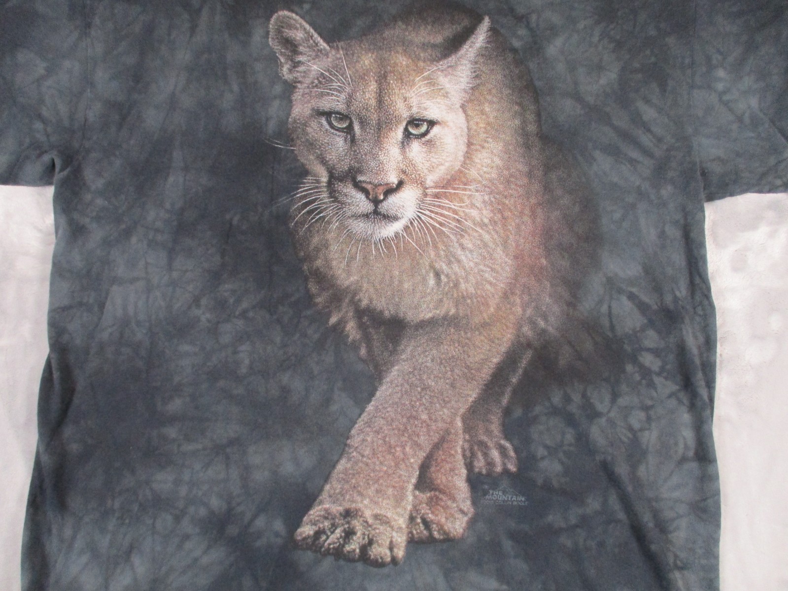 The Mountain Cougar Mountain Lion Blue Tie Dye T Shirt XL Colin Bogle Art Y2K gallery