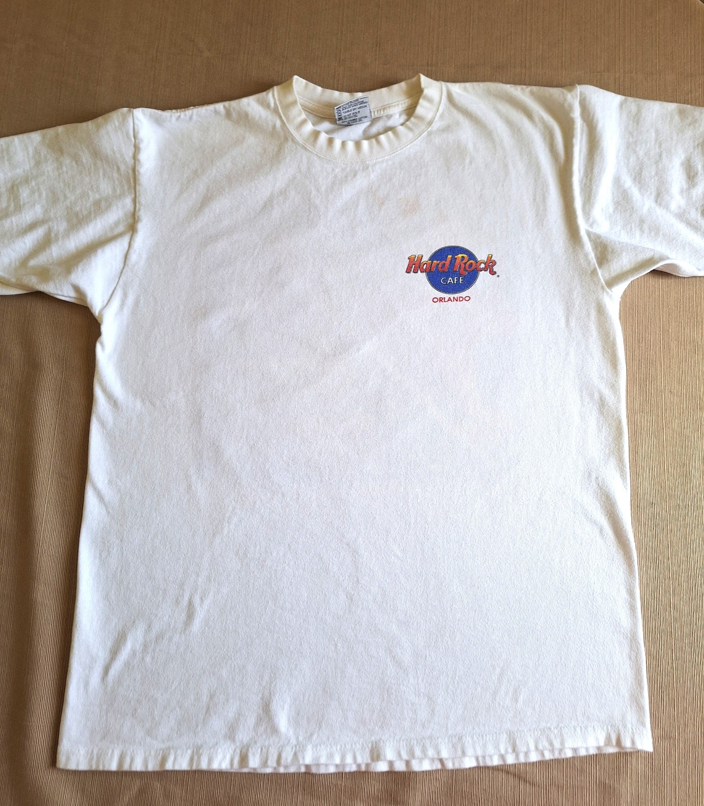 Hard Rock Cafe Orlando White Heavy Tee T Shirt Size L