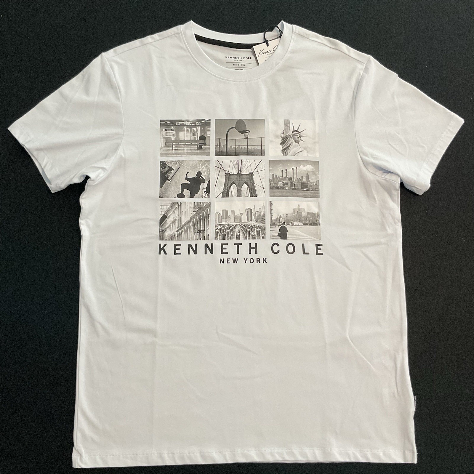 Kenneth Cole Graphic Tee shirt Men’s Size Medium The Core Edit Collection White