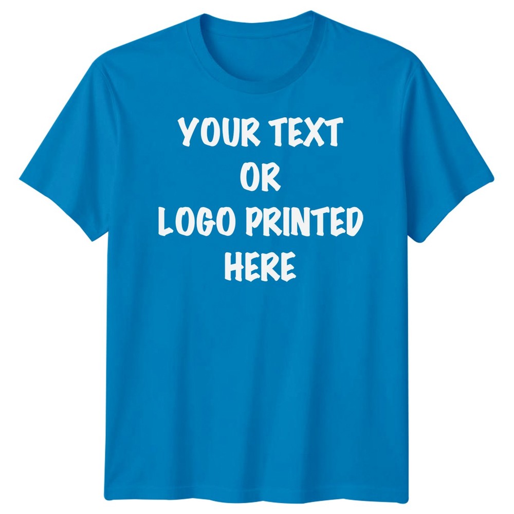 Personalised T Shirt Custom Printed T-Shirt Logo Text Printed Unisex Work Party