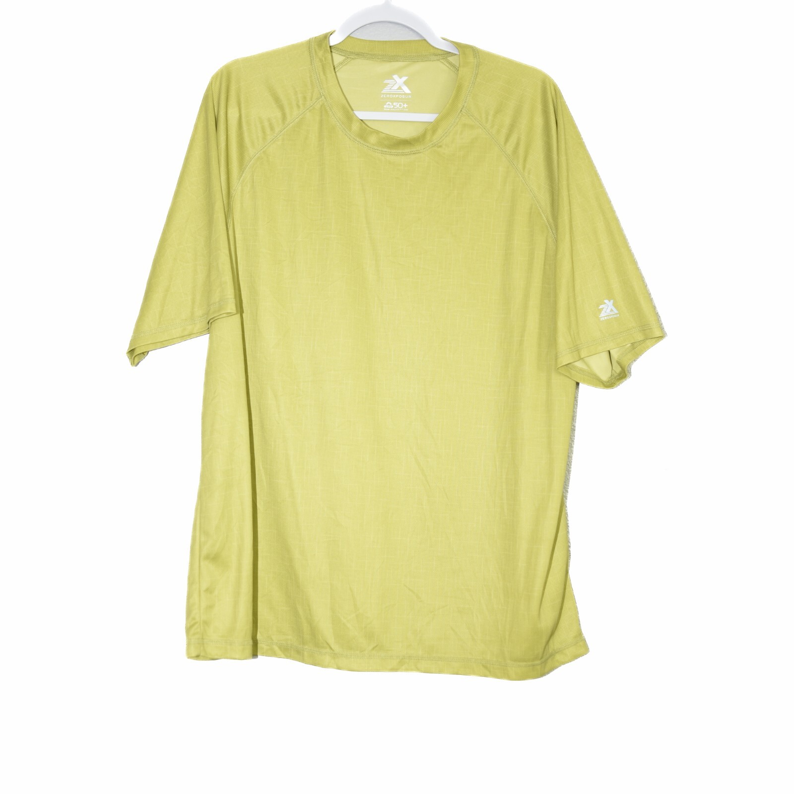 ZeroXposur Mens Light Green T-Shirt Polyester Short Sleeve Round Neck Size XXL