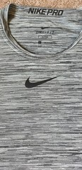 Nike Men’s Pro Dri-Fit Performance grey Fitted Tee, size medium