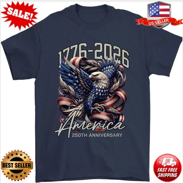 250 Years American Flag T-Shirt With USA Eagle Unisex T-Shirt | S-5XL gallery