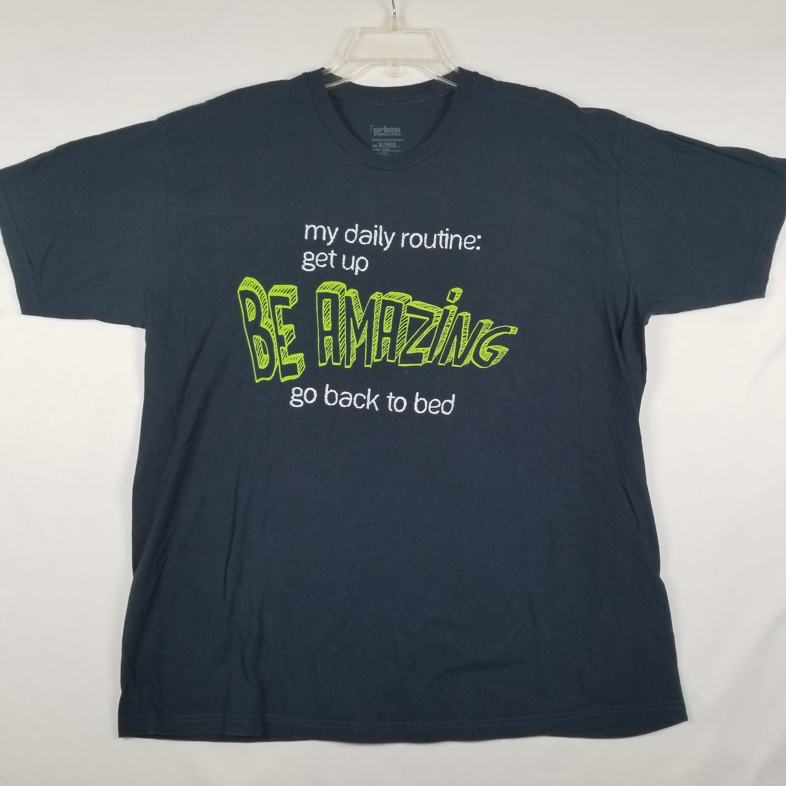 Urban Pipeline T-Shirt Adult Extra Large Black My Daily Routine Graphic Cotton gallery