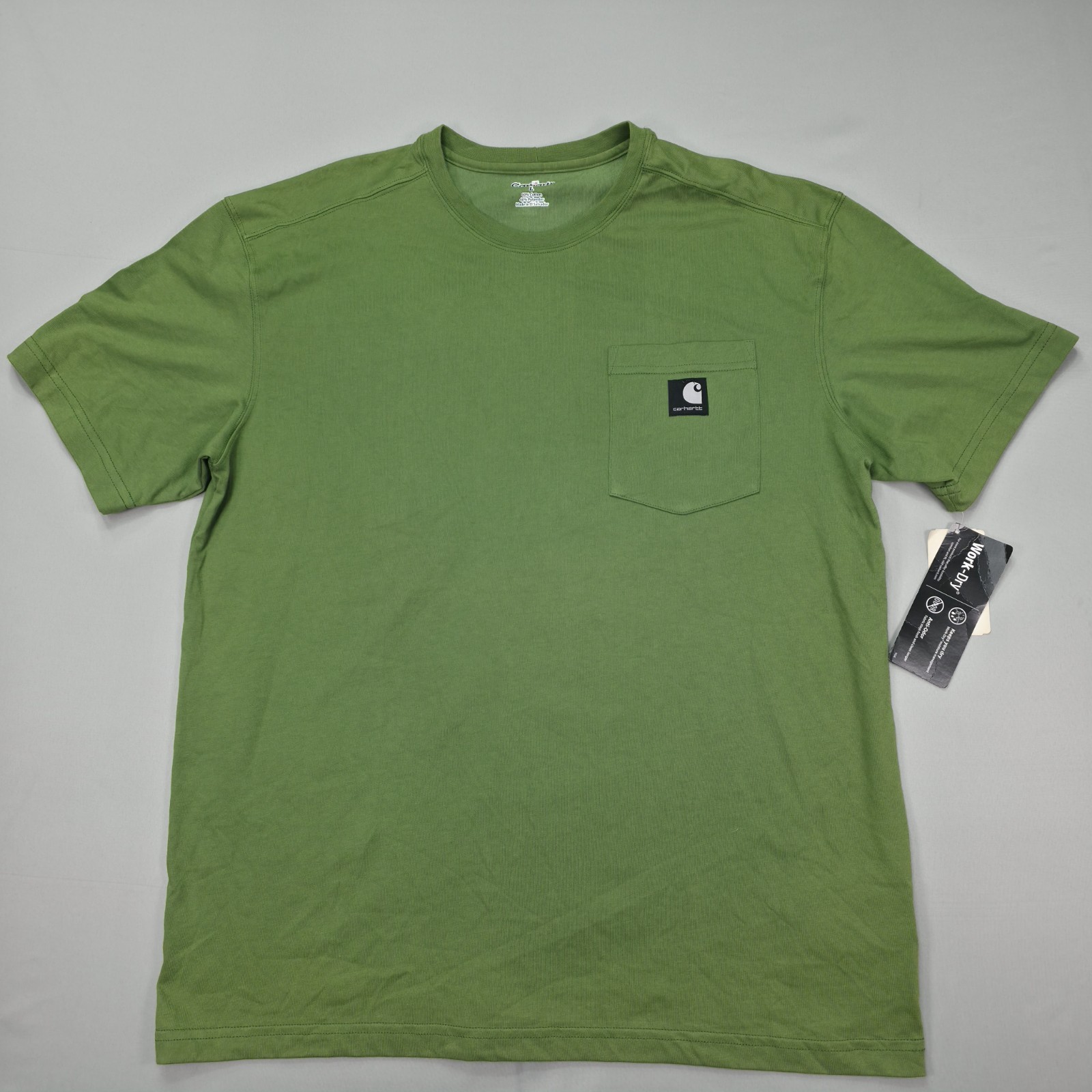 Carhartt Shirt Mens Large Pocket Tee Workwear Work Dry Casual Fit Utility Wear gallery
