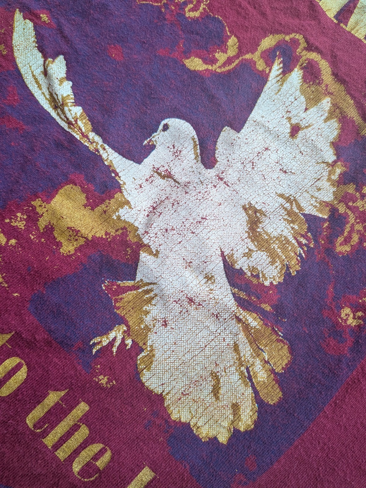 Vintage Single Stich Hanes God LovingUSA Dove Positive Christian T-shirt 80s-90s gallery