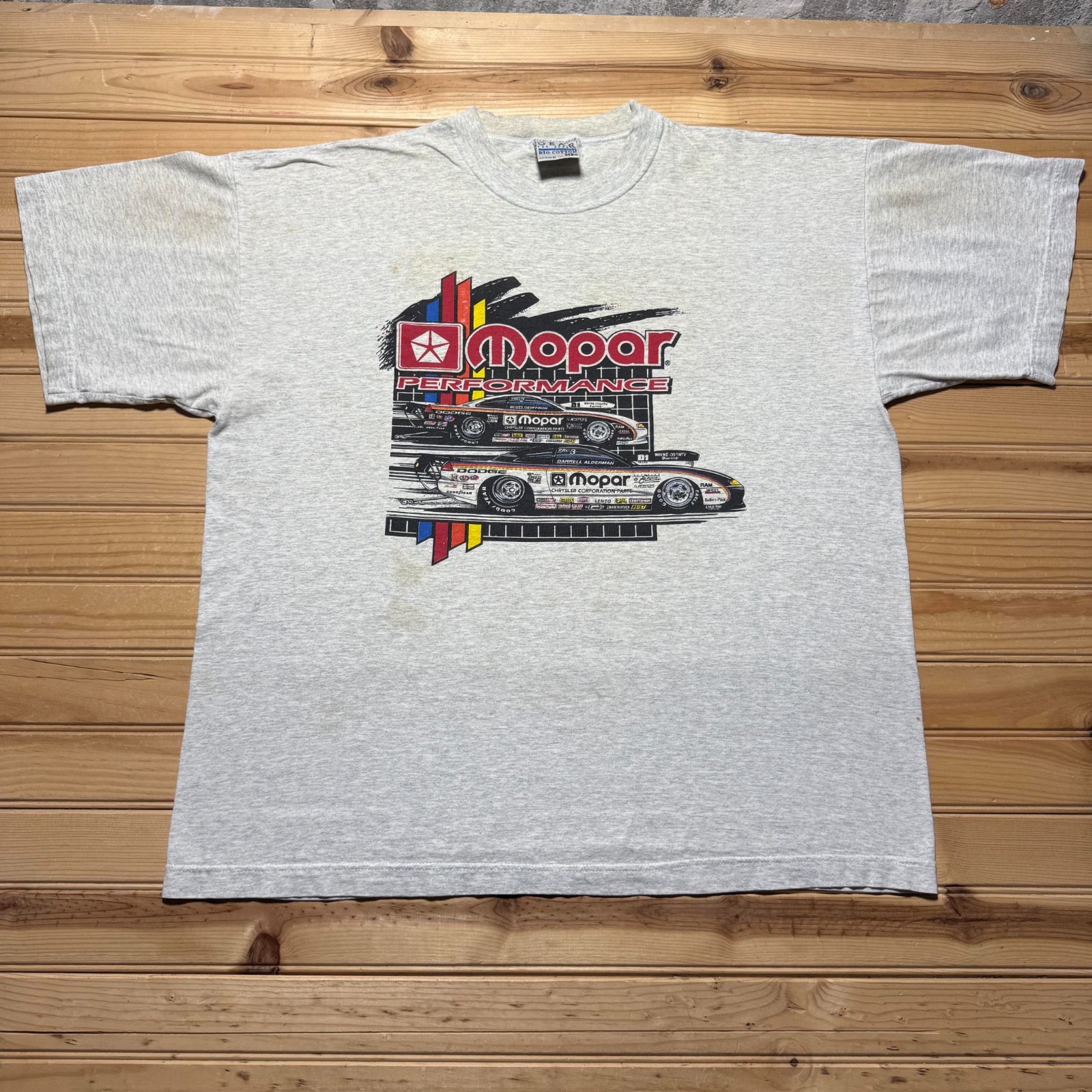 Vintage 90s Mopar Performance Drag Racing Motorsports Graphic T-Shirt USA – XL