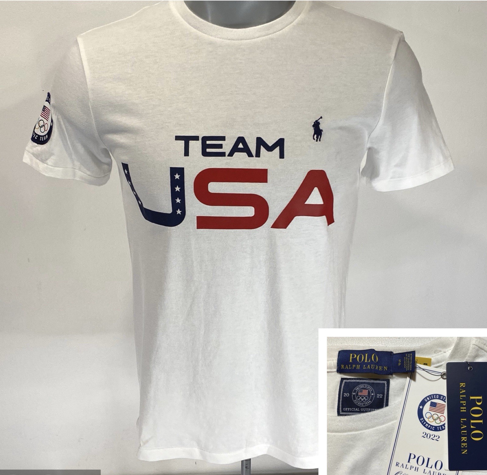Polo Ralph Lauren NWT S Small T-Shirt Team USA Olympics White New gallery