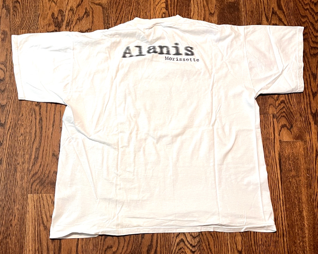Vintage Alanis Morissette Do I Stress You Out Shirt White XL Jagged Little Pill gallery