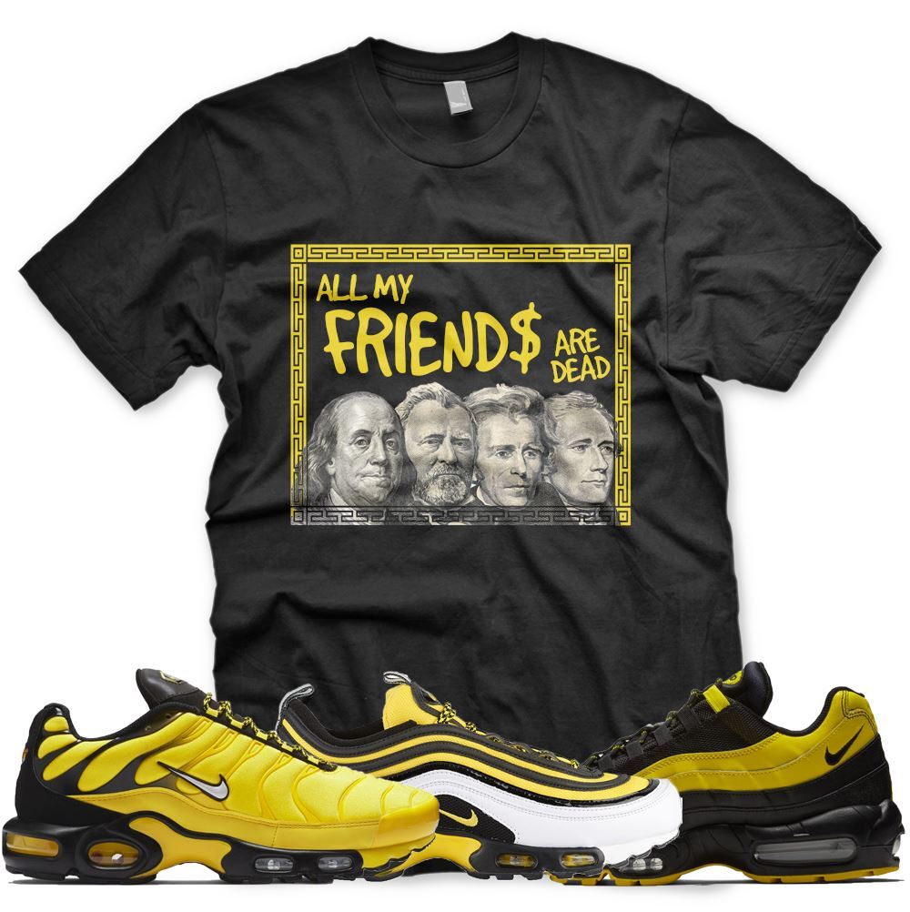 New PRESIDENTS T Shirt for N Air Max Plus 97 95 Frequency Pack Black Yellow