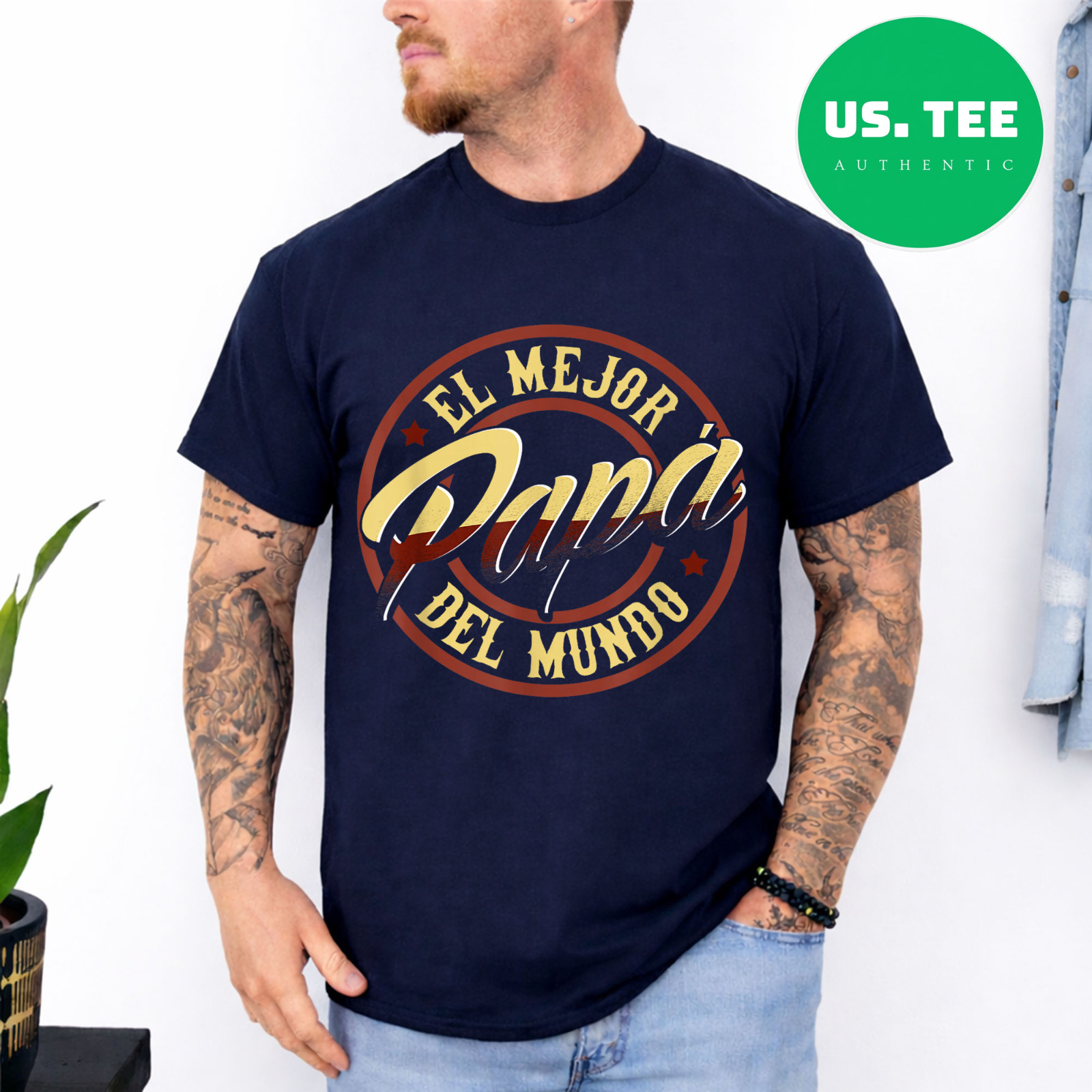 Fathers Day T-Shirts in Spanish El Mejor Papa del Mundo T-Shirt gallery