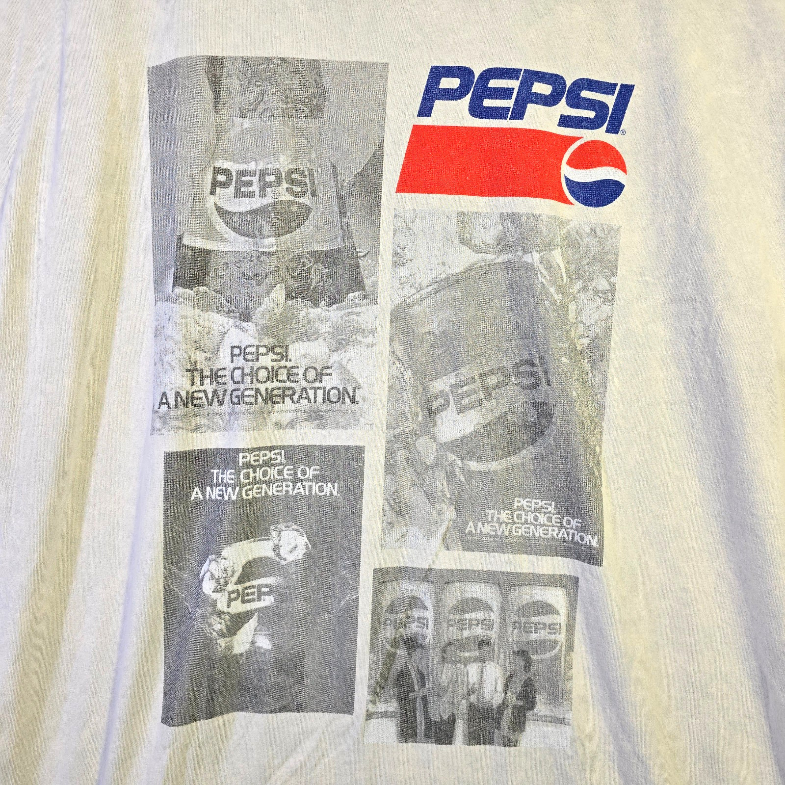 Pepsi Shirt Mens Large White Logo 90s 80s Retro Soda Pop Casual NWT gallery