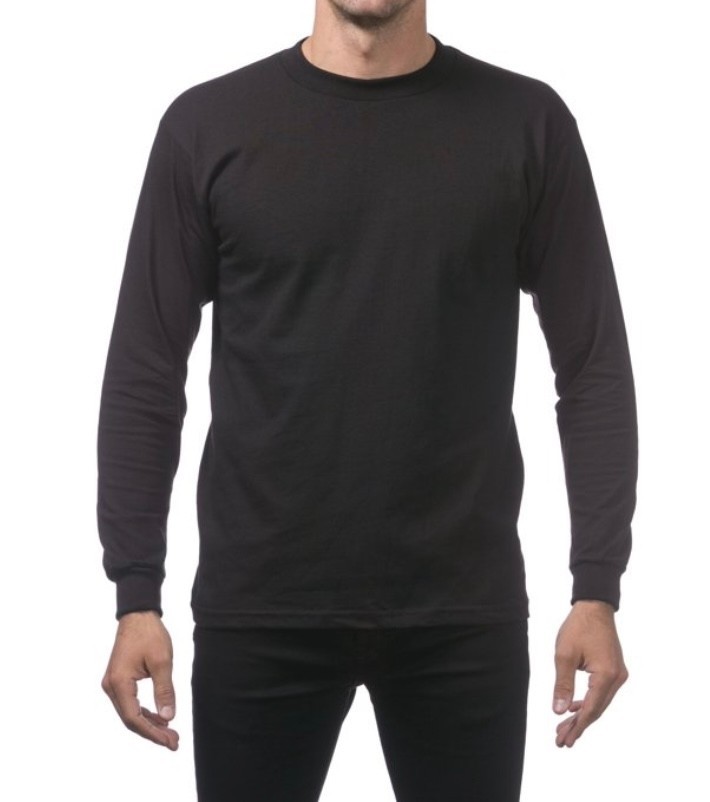 Pro Club Mens Heavy Weight Long Sleeve Crew Neck T- Shirt gallery