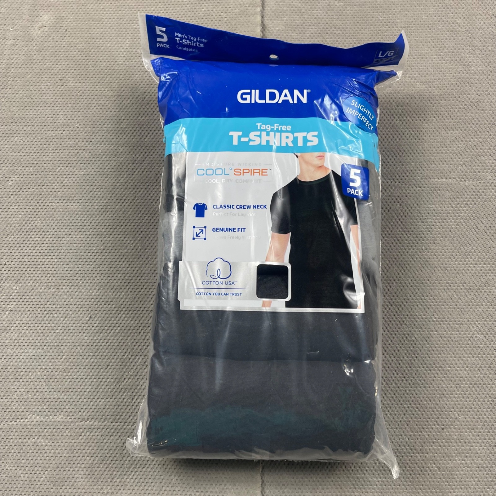 Gildan Mens Large-XL Crew T-Shirts 5 Pack Style G1100 New Slightly Imperfect gallery