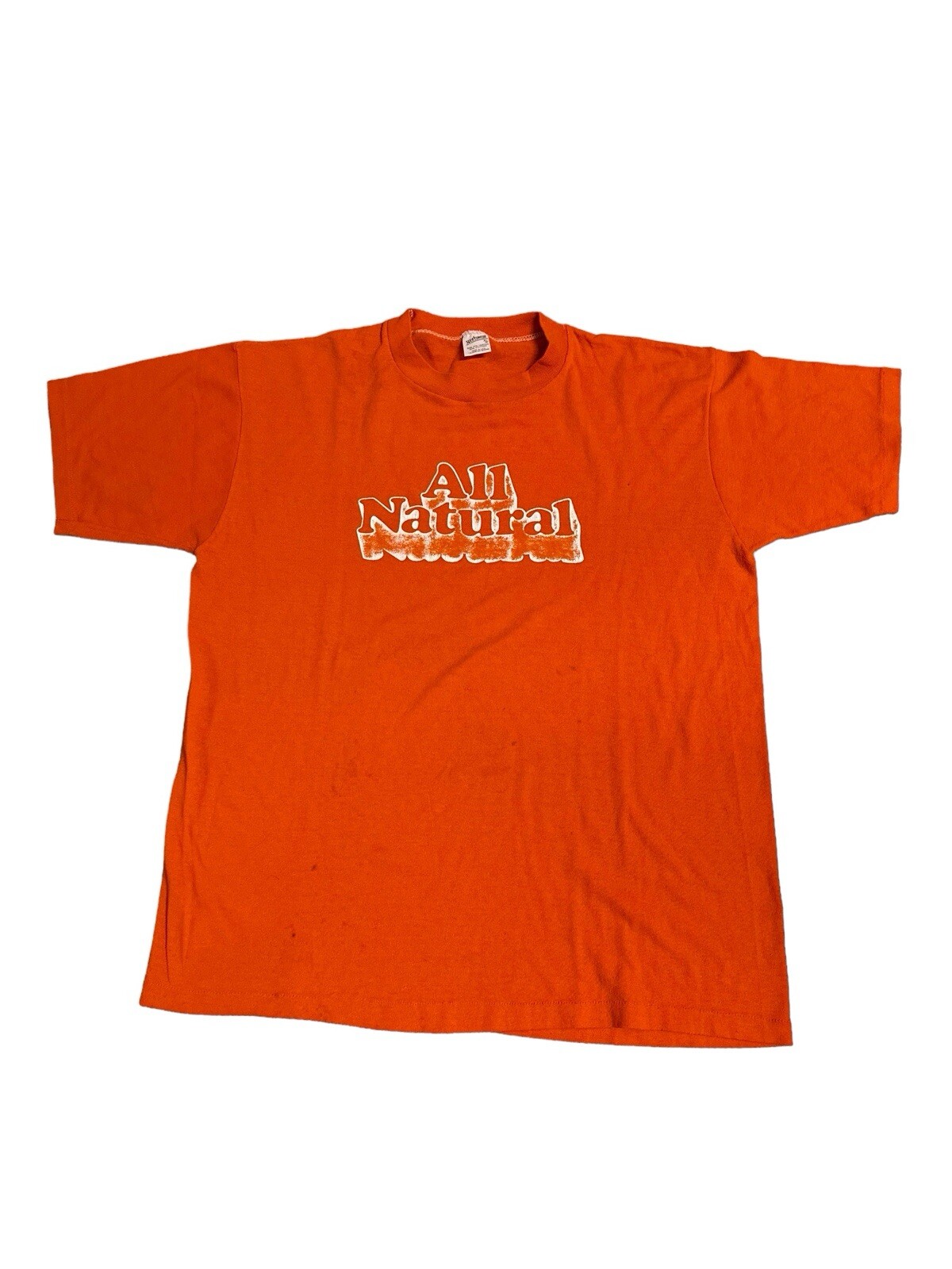 Vintage 80s Sunscreen OrangeT Shirt Men’s Sz XL All Natural Single Stitch
