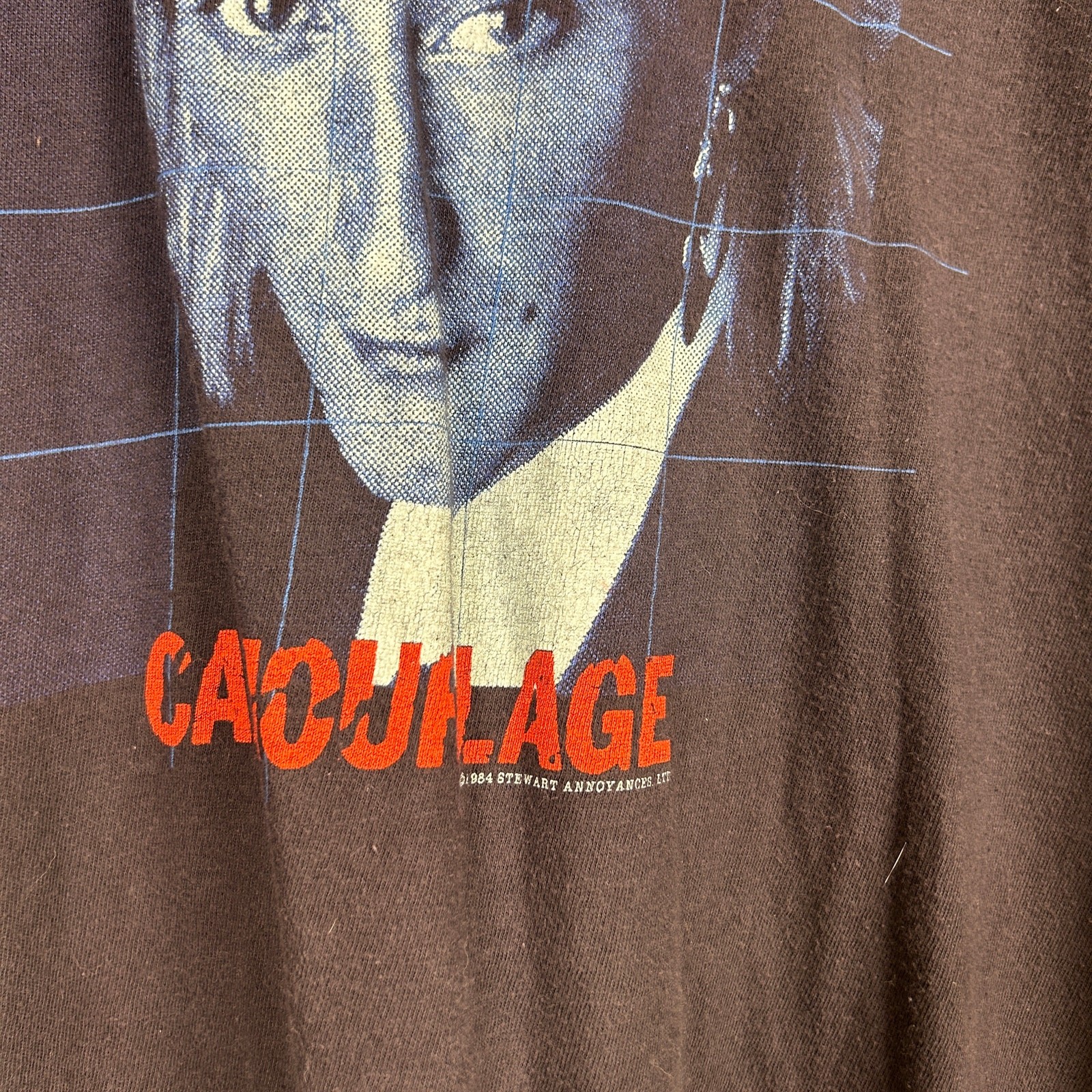Rod Stewart 1984 Camouflage Tour Canada Dry Vintage Large Band Tee gallery
