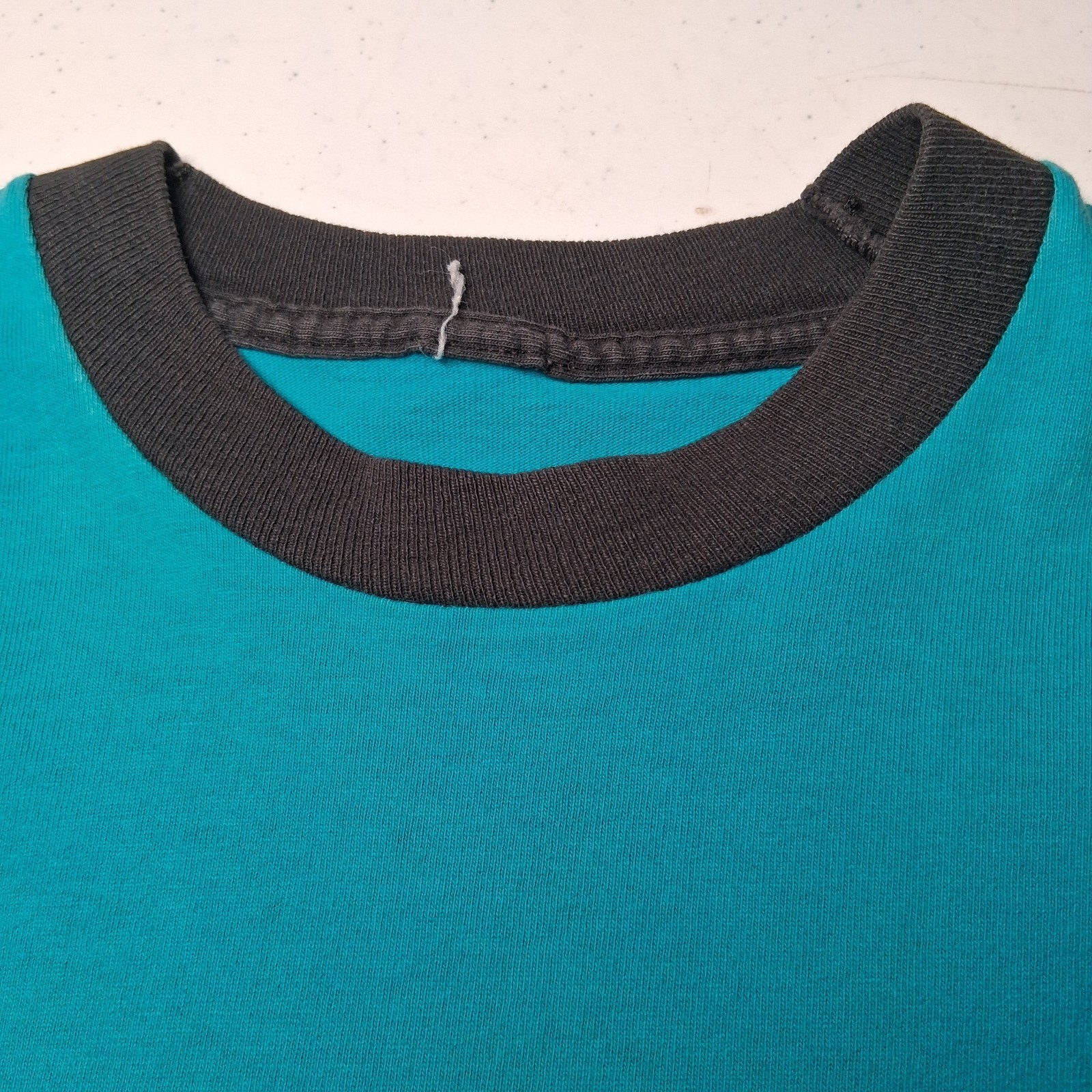 Vintage 1990s Colorblock T Shirt L Blue Black Single Stitch Grunge Skate READ gallery