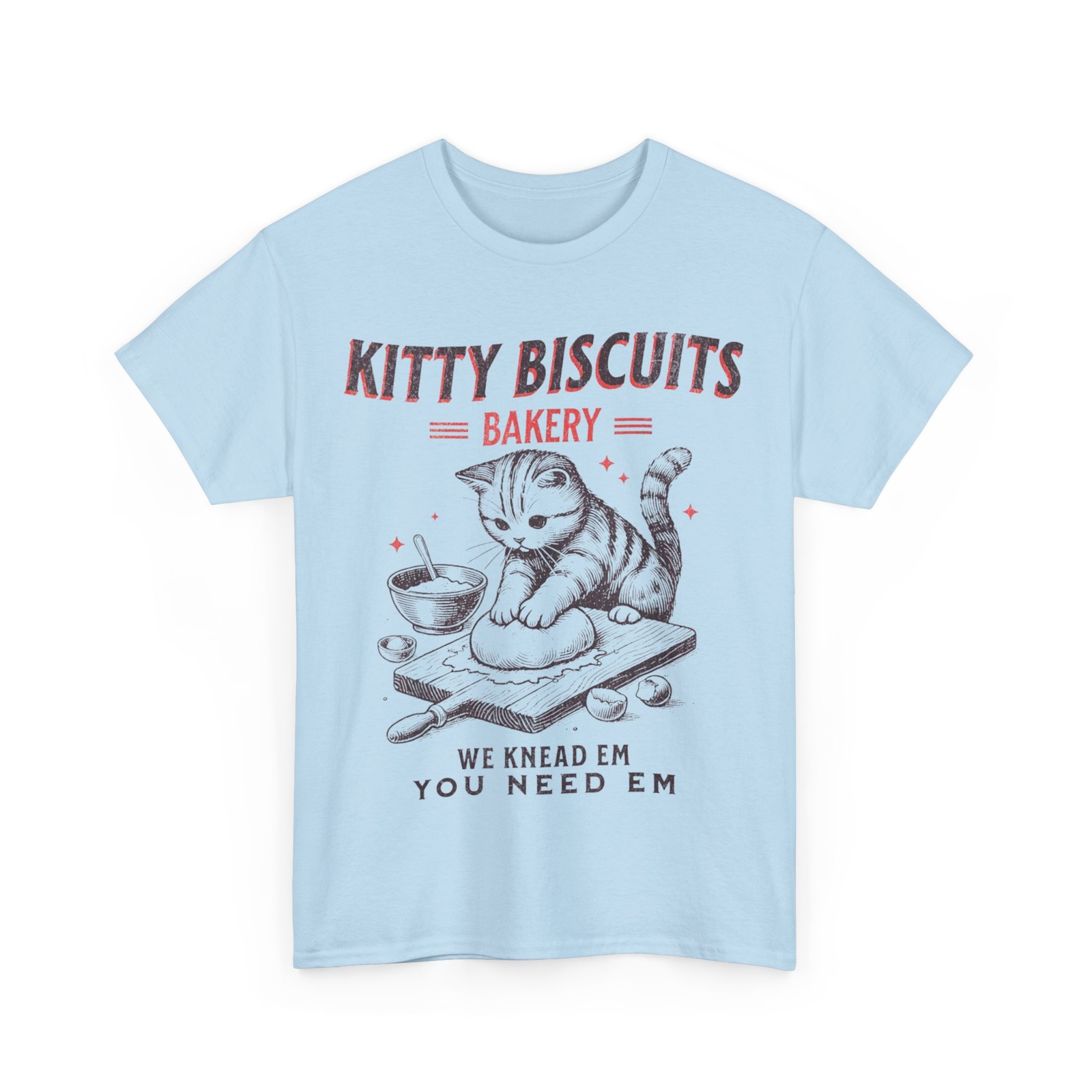 Cat Baking T-Shirt, Kitty Biscuits We Knead Em You Need Em Funny Shirt gallery