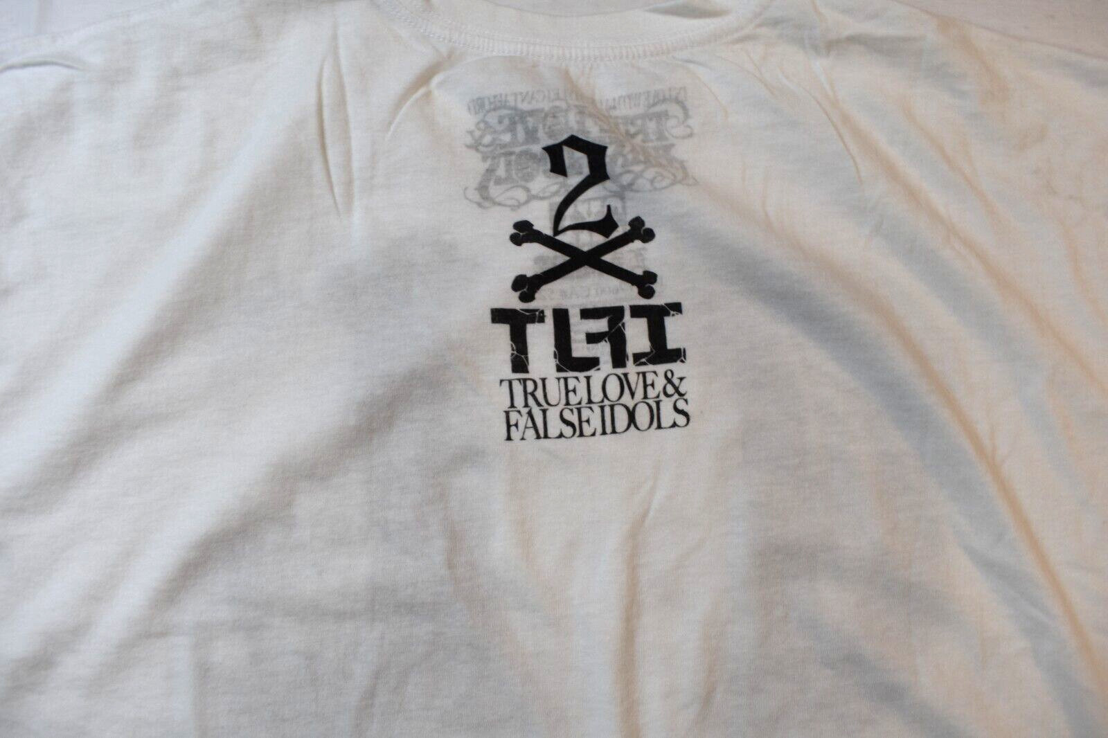 True Love False Idols Mens TLFI Black Letter White Shirt NWT 2XL gallery