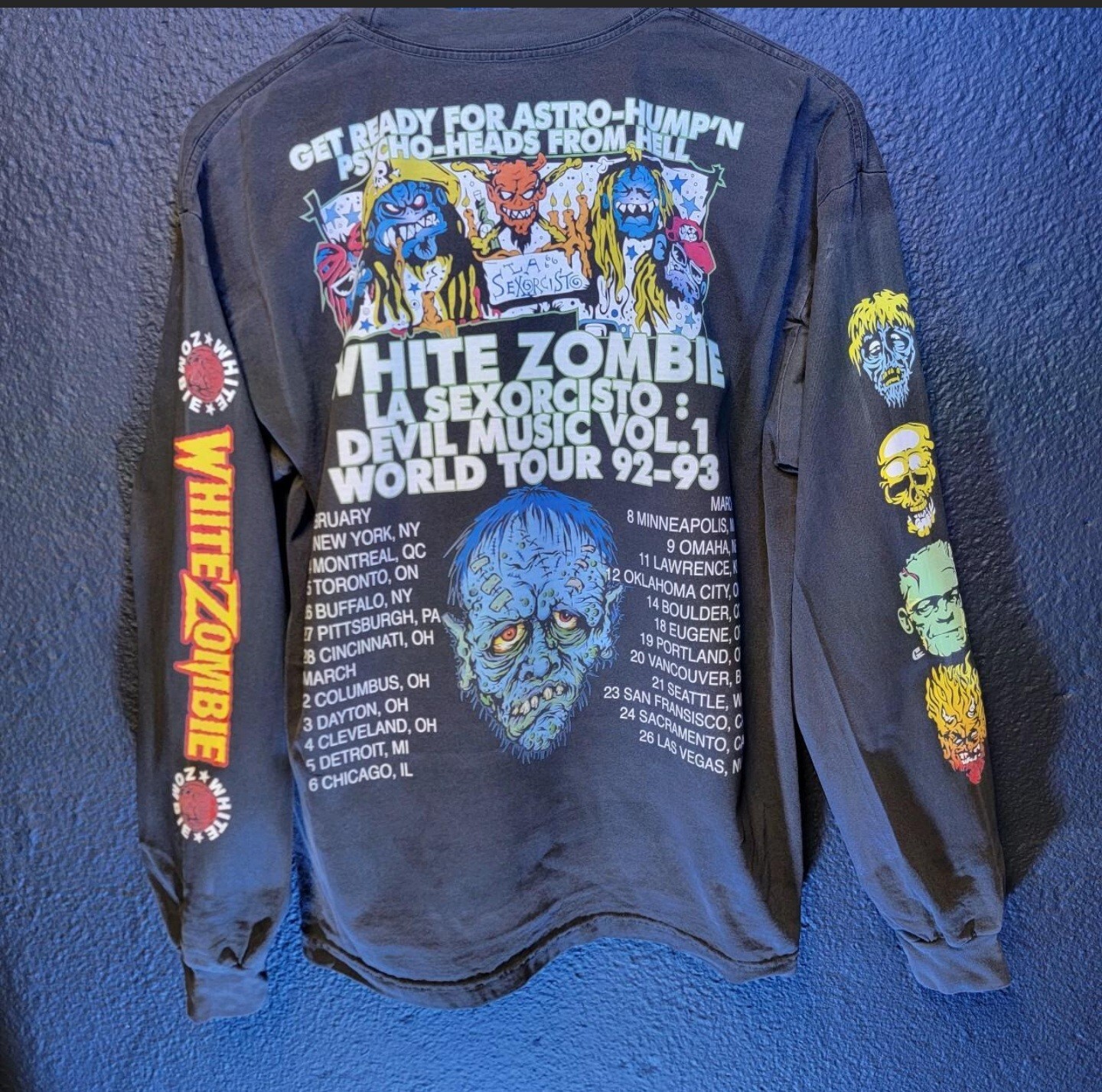 White Zombie La Sexorcisto Tour Shirt S-5XL Bondage Metal Rock MTO Shaka wear gallery